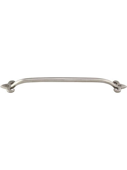 Arched Handle Bronze Fleur-de-Lis 10-Inch Cabinet Pull in White Bronze.